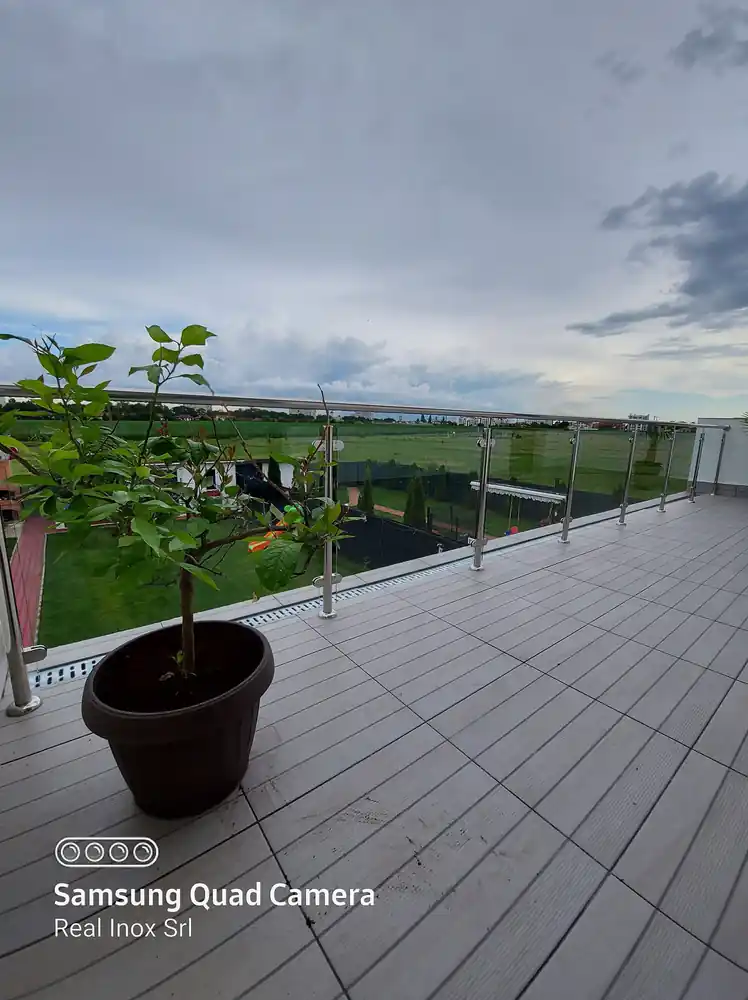 Balustradă inox terasă - lucrare Real Inox 1