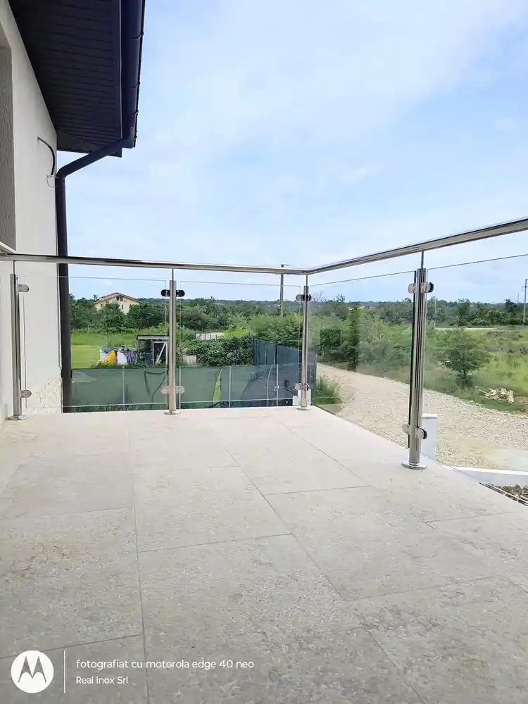 Balustrade inox pentru balcoane în Domnești, Ilfov - model realizat de Real Inox