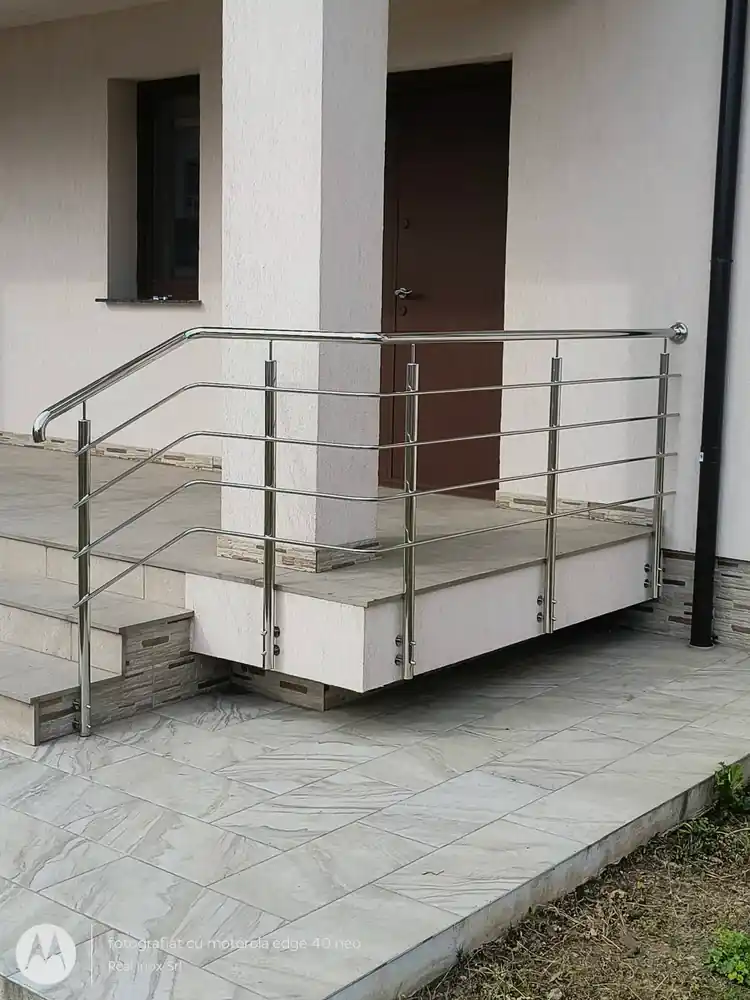 Balustrade inox clasice în Comana, Giurgiu - model realizat de Real Inox