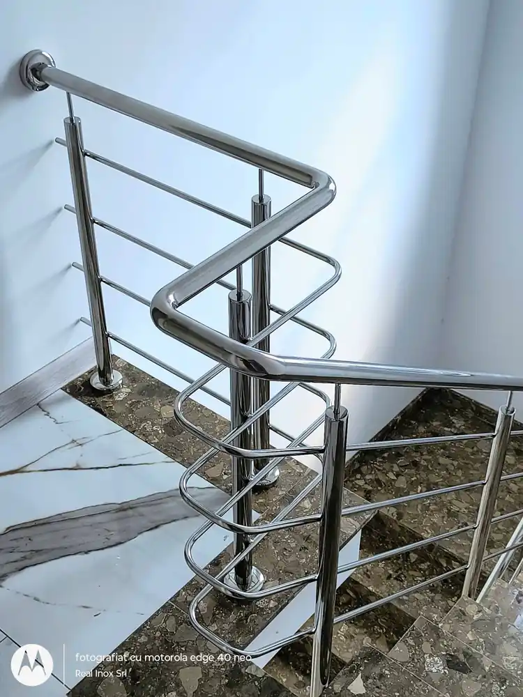 Balustrade inox cu model în Roseți, Călărași - model realizat de Real Inox