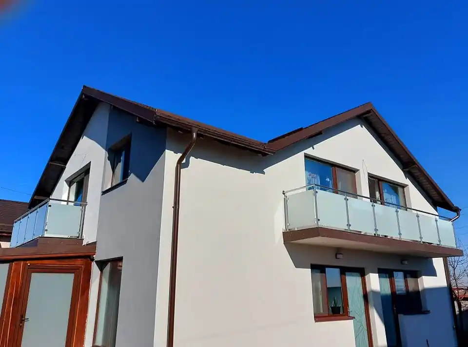 Balustrade inox cu sticlă securizată în Șoldanu, Călărași - model realizat de Real Inox