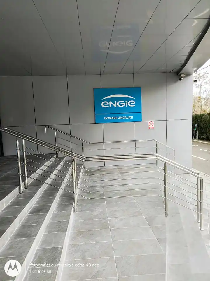 Balustrade inox pentru scări exterioare în Căzănești, Ialomița - model realizat de Real Inox