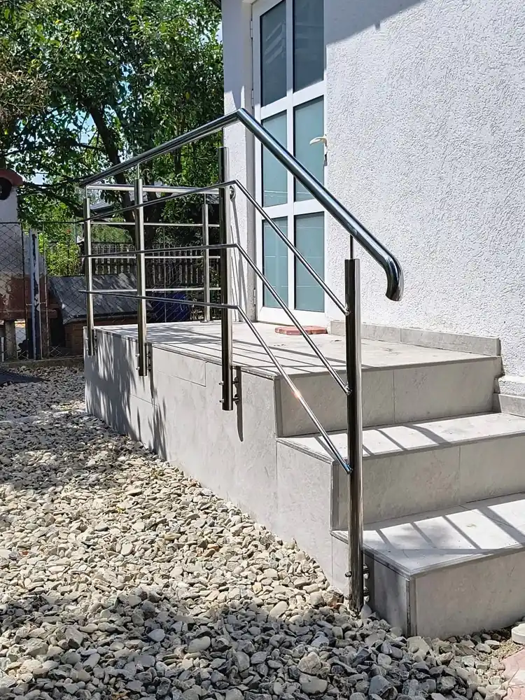 Balustradă inox scări exterioare - lucrare Real Inox 26