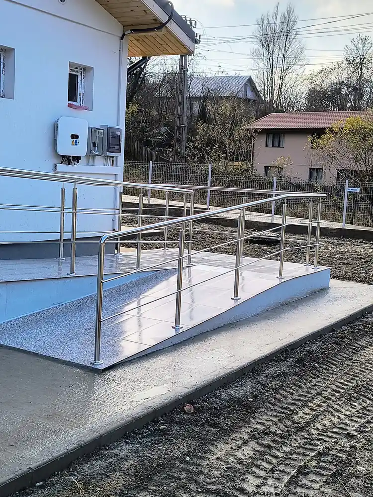 Balustrade inox pentru scări exterioare în Snagov, Ilfov - model realizat de Real Inox