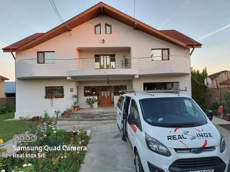 Balustrade inox pentru terase în Tineretului, București - model realizat de Real Inox