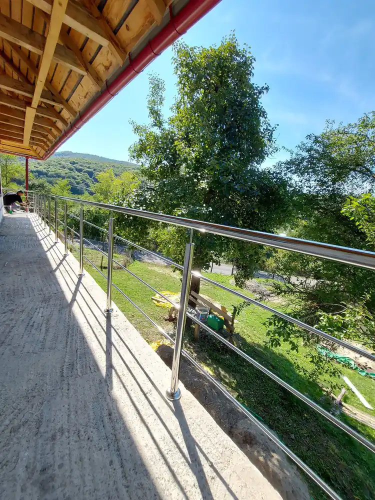 Balustrade inox pentru terase în Șoldanu, Călărași - model realizat de Real Inox