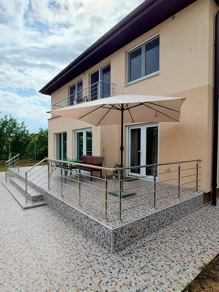 Balustradă inox terasă - lucrare Real Inox 18