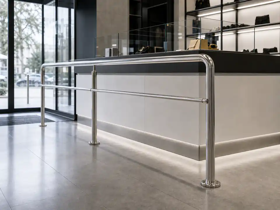 Confecție inox pentru spațiu comercial - lucrare Real Inox 1