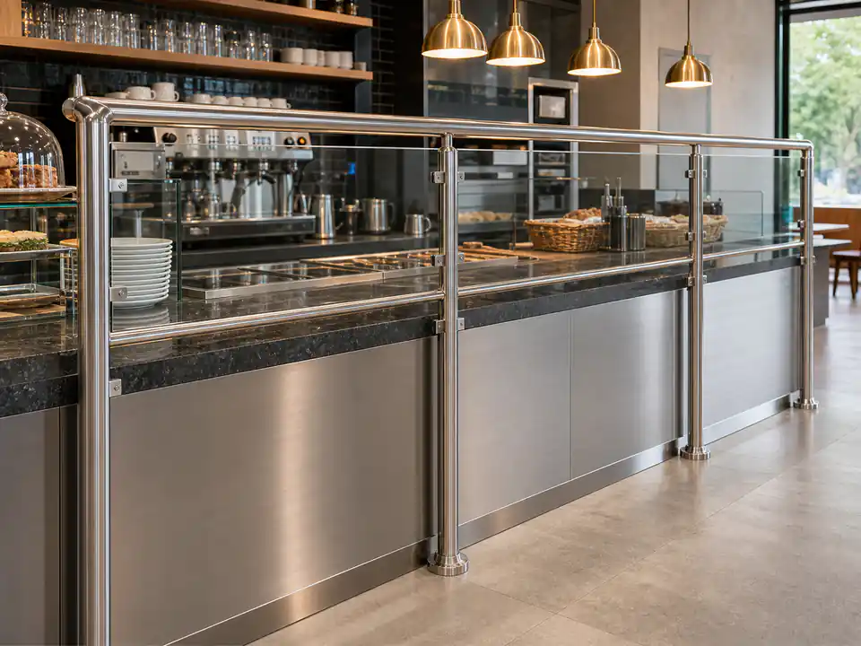 Confecție inox pentru spațiu comercial - lucrare Real Inox 2