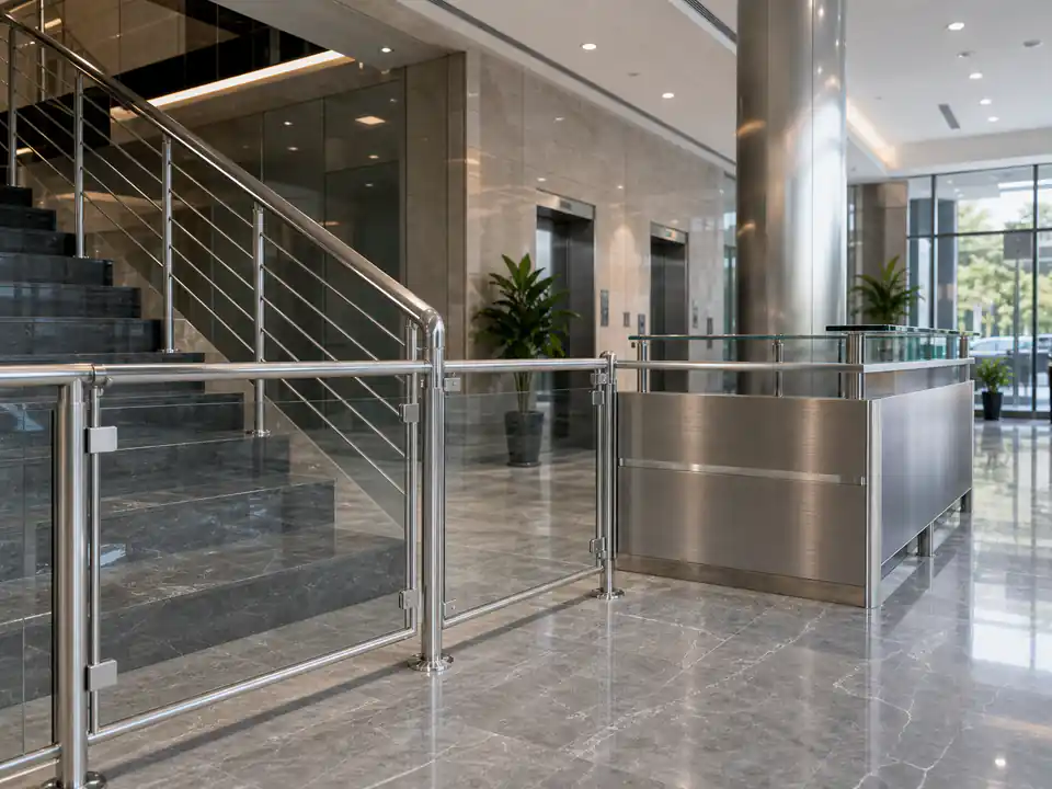 Confecție inox pentru spațiu comercial - lucrare Real Inox 4