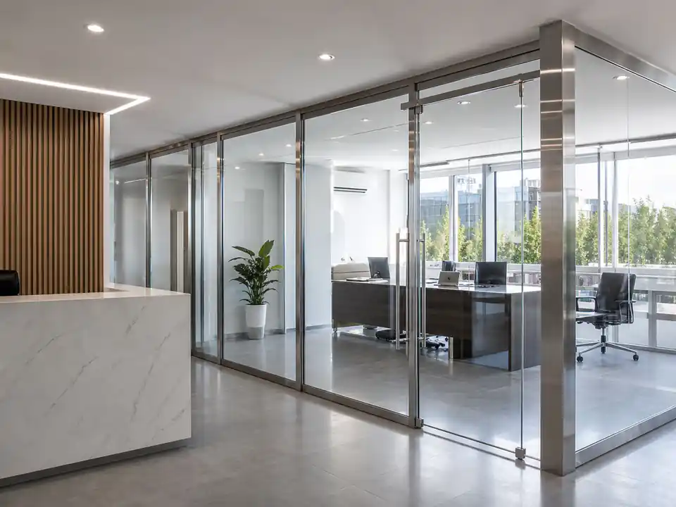 Perete despărțitor din inox - lucrare Real Inox 1